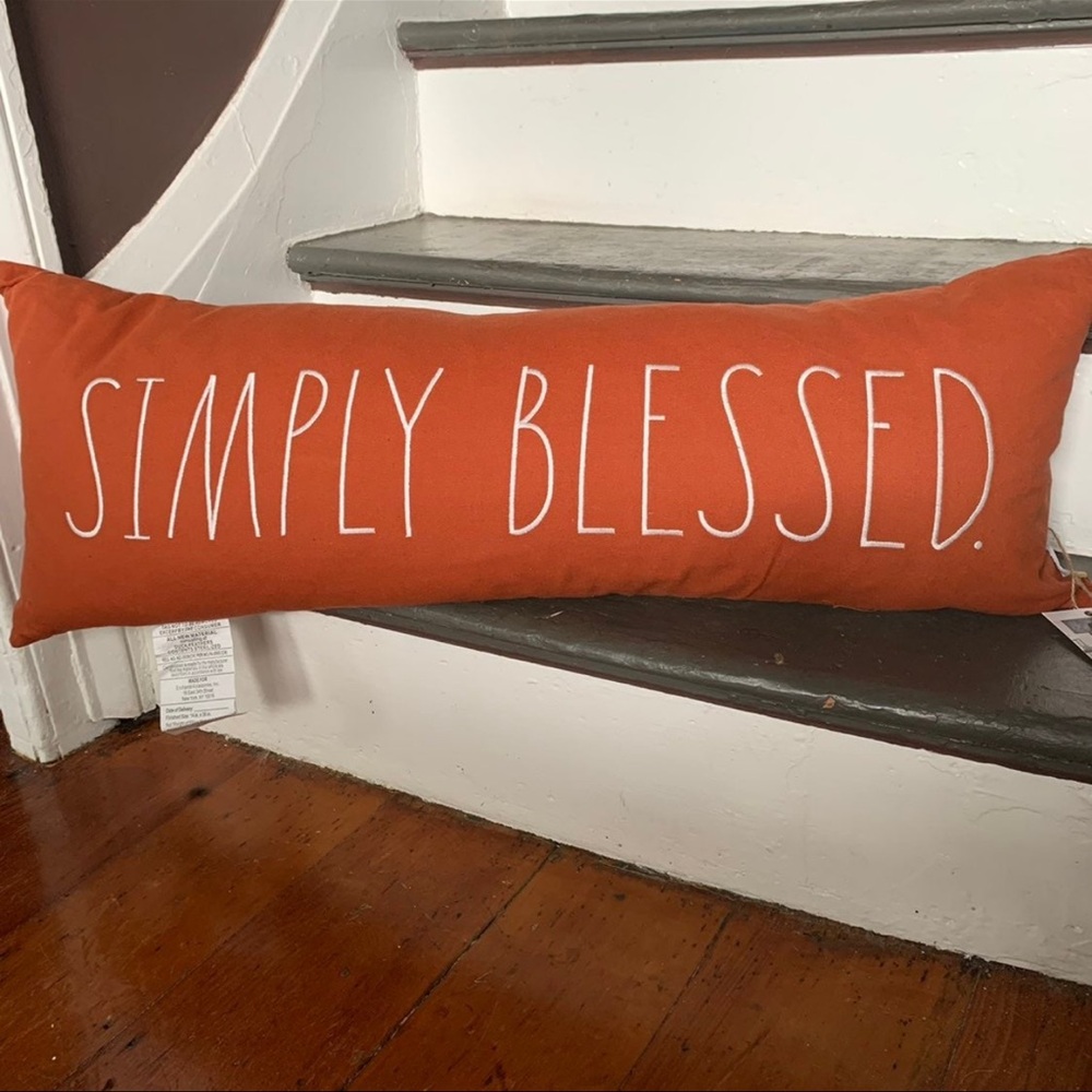 Rae Dunn SIMPLY BLESSED. Pillow